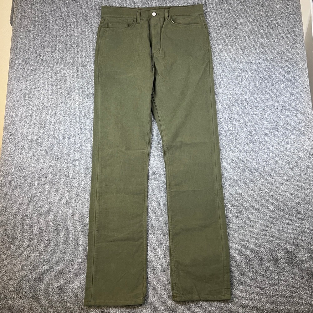 Gustin Pants Mens 34x36 Green Moleskin Stretch 5 Pocket Chino Vintage Straight